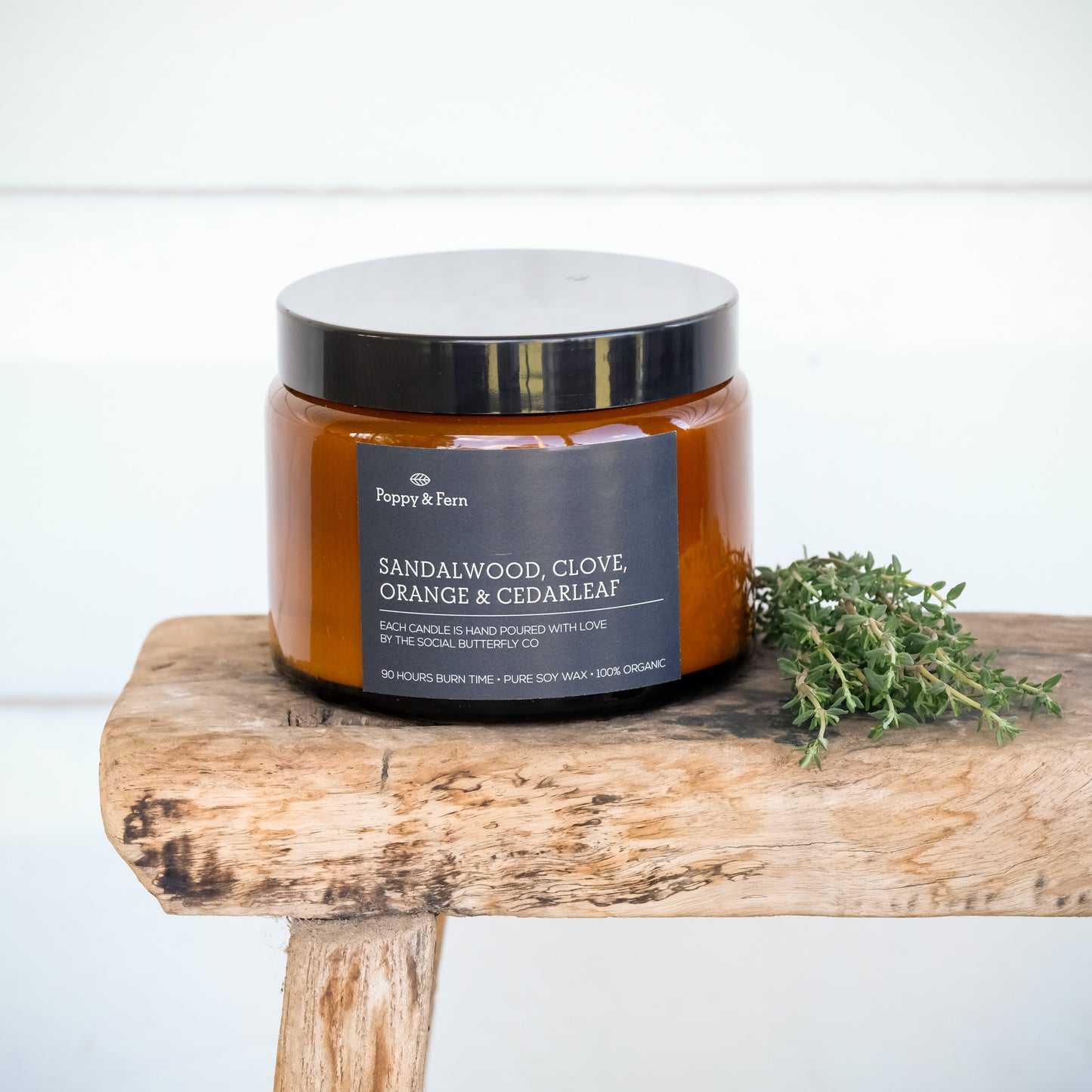 Candle - Sandalwood, Clove, Orange and Cedarleaf