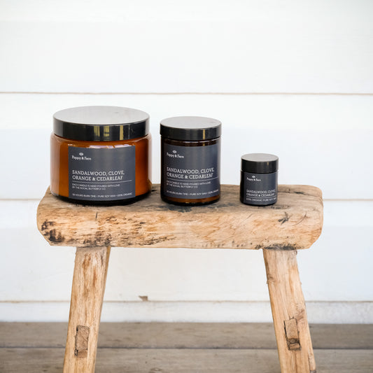 Candle - Sandalwood, Clove, Orange and Cedarleaf